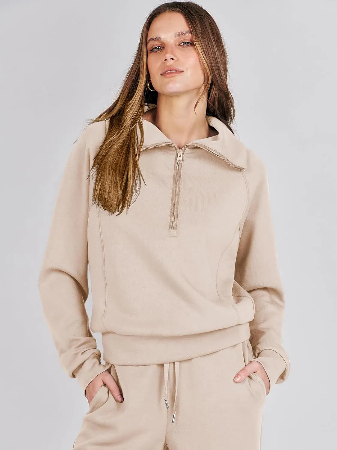 2024 Fall Trendy Outfits Oversized Two Piece Sweatsuit