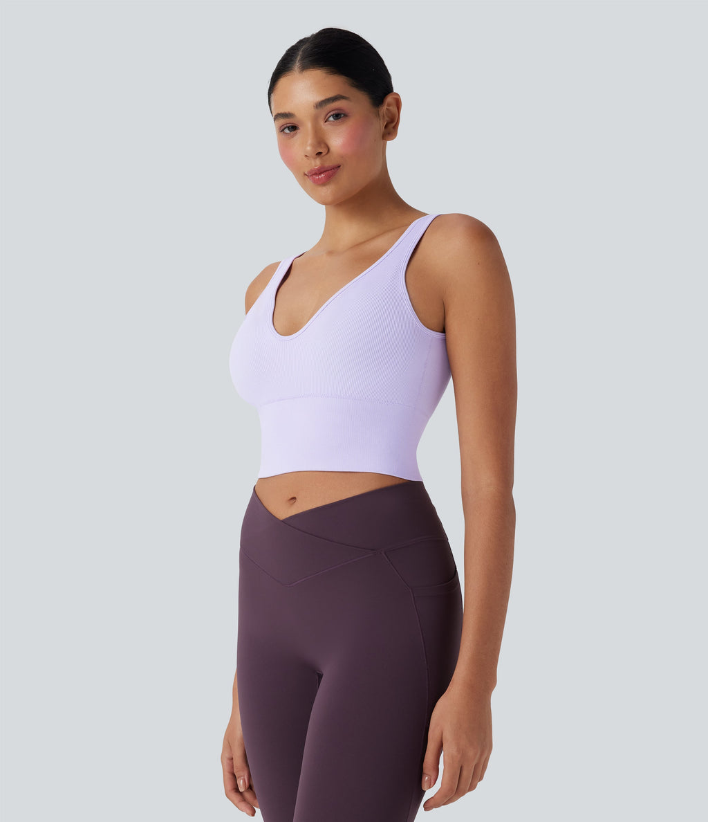 Seamless Flow Cropped Yoga Tank Top