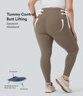 Plus Size UltraSculptTM SoCinched High Waisted Butt Lifting Tummy Control Shaping Training Leggings with Pockets