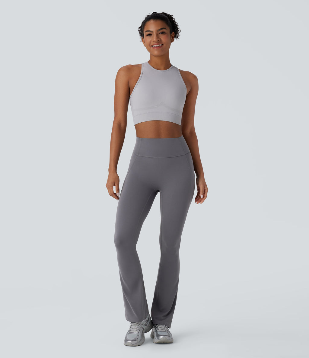 UltraSculptTM SoCinched High Waisted Tummy Control Yoga Bootcut Leggings with Pockets