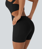 UltraSculptTM SoCinched Tummy Control Training Romper with Pockets-Easy Peezy Edition