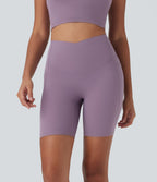 UltraSculptTM Cool Quick Dry SoCinched High Waisted Tummy Control Shaping Yoga Biker Shorts 7'' with Pockets-UPF50+