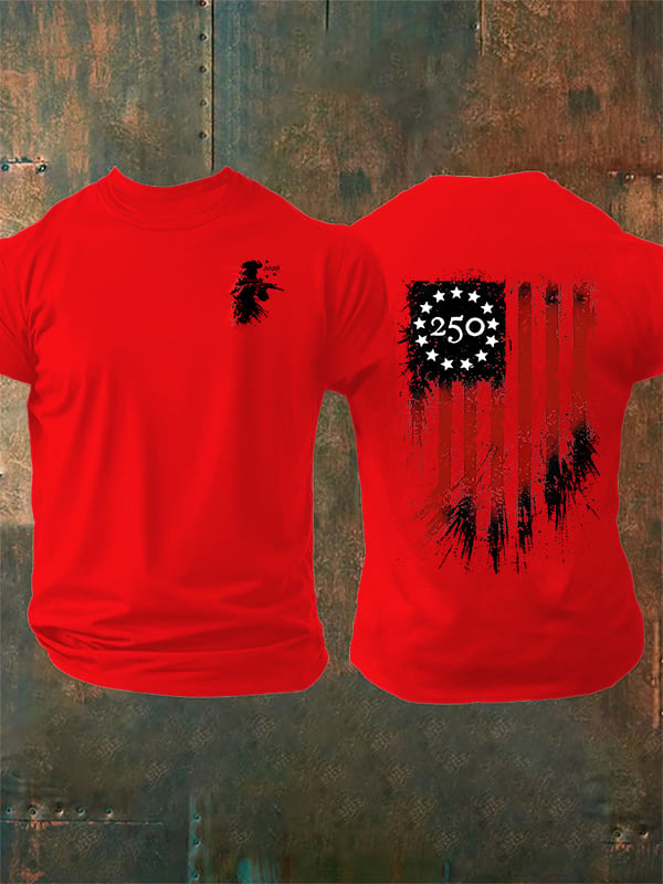 Men's 250 YEARS Round-neck Printed T-Shirt