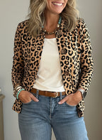 New Arrivals🔥 Casual Lapel Pocket Leopard Print Jacket
