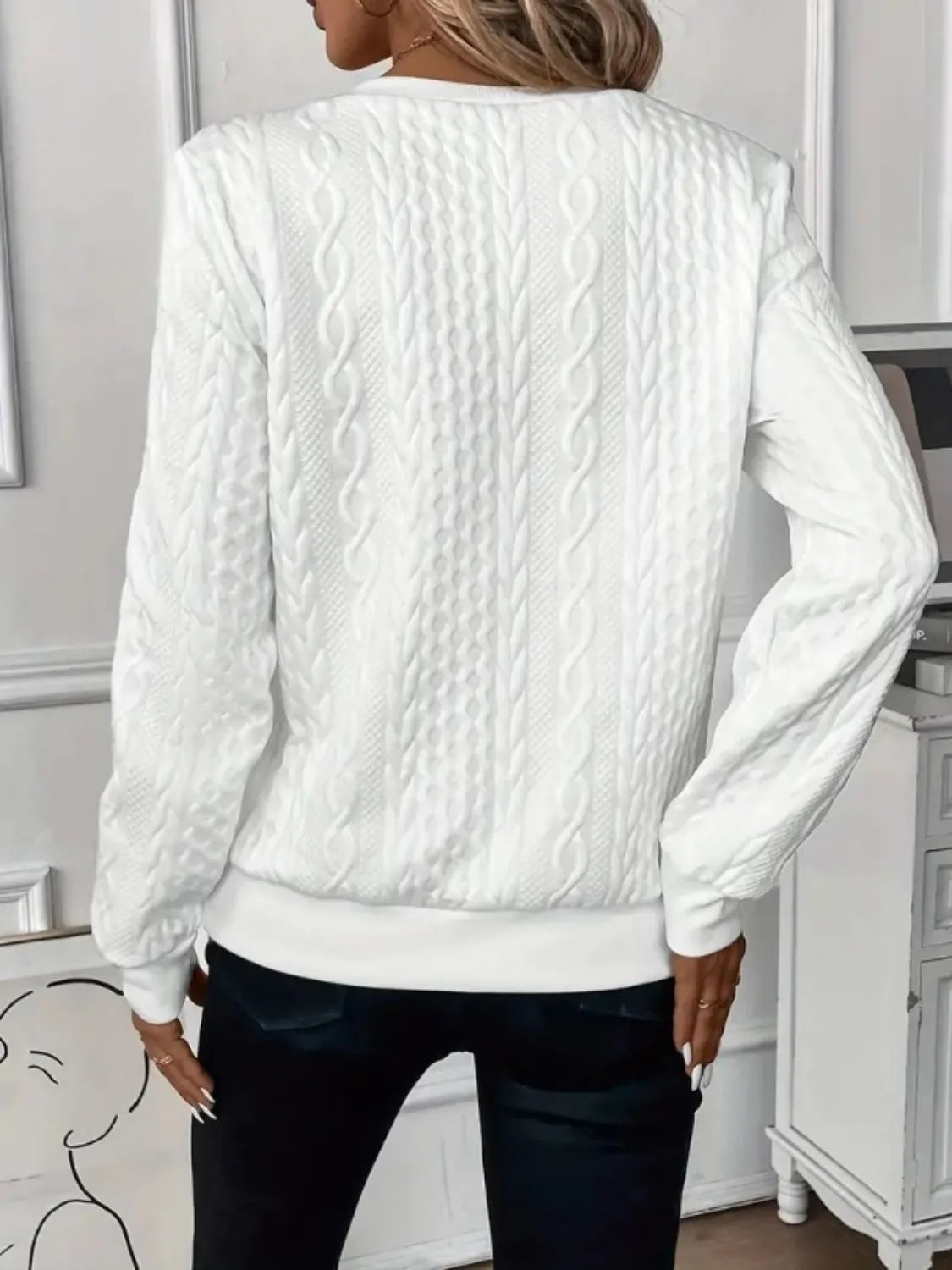 ⏰Black Friday Deals 70% OFF:Texture Half Zip Long Sleeve Sweatshirt