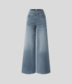 2026🔥FlexTM High Waisted Multiple Pockets Washed Stretchy Knit Casual Bootcut Jeans