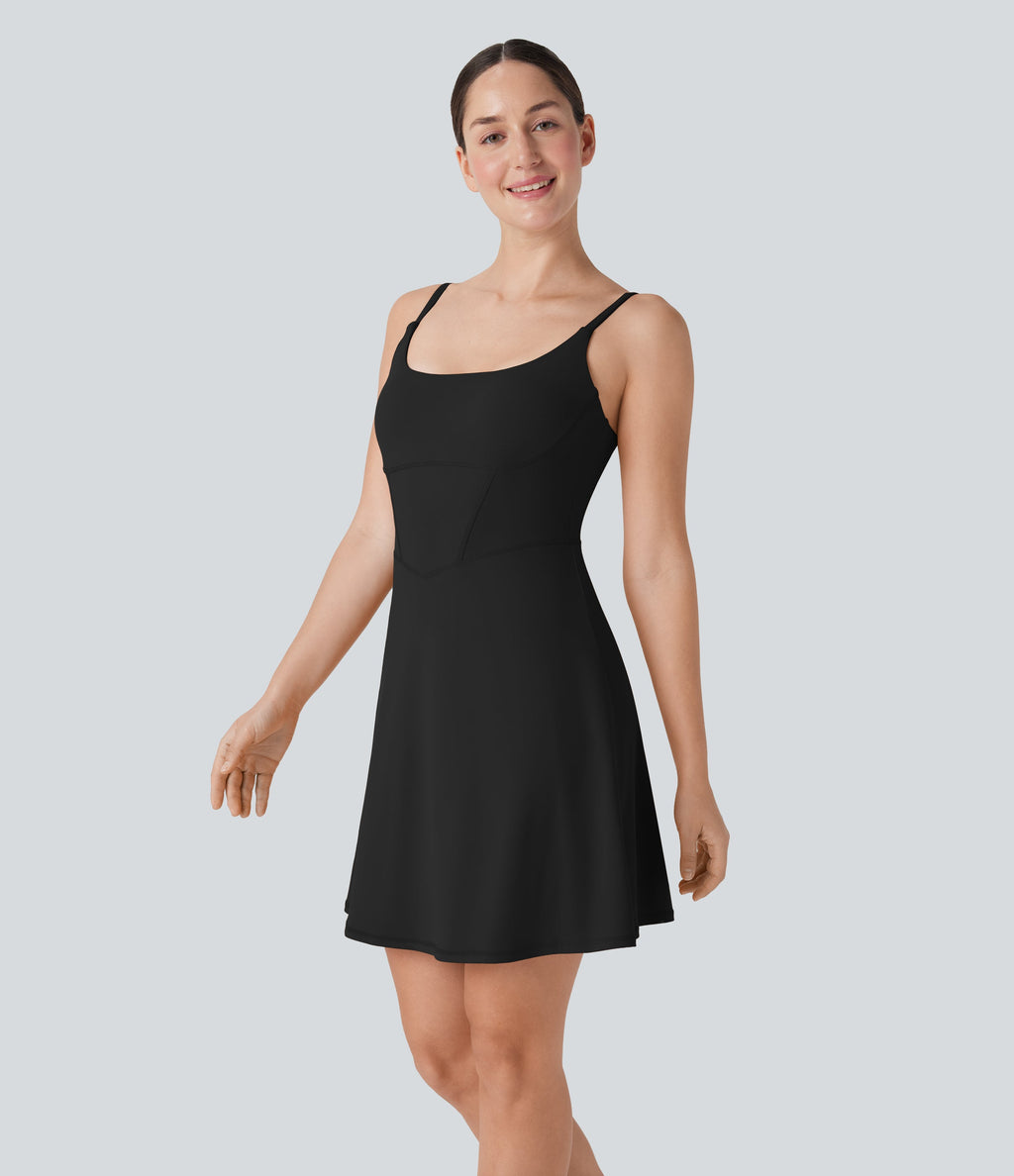 SoftlyZeroTM Plush Corset 2-in-1 Mini Casual Dress with Pocket-Longer Length
