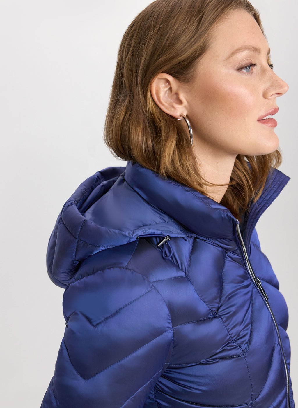 Metallic Chevron Quilted Jacket
