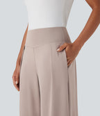High Waisted Wide Leg Casual Pants with Pockets