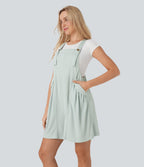Waffle Casual Shortalls with Pockets