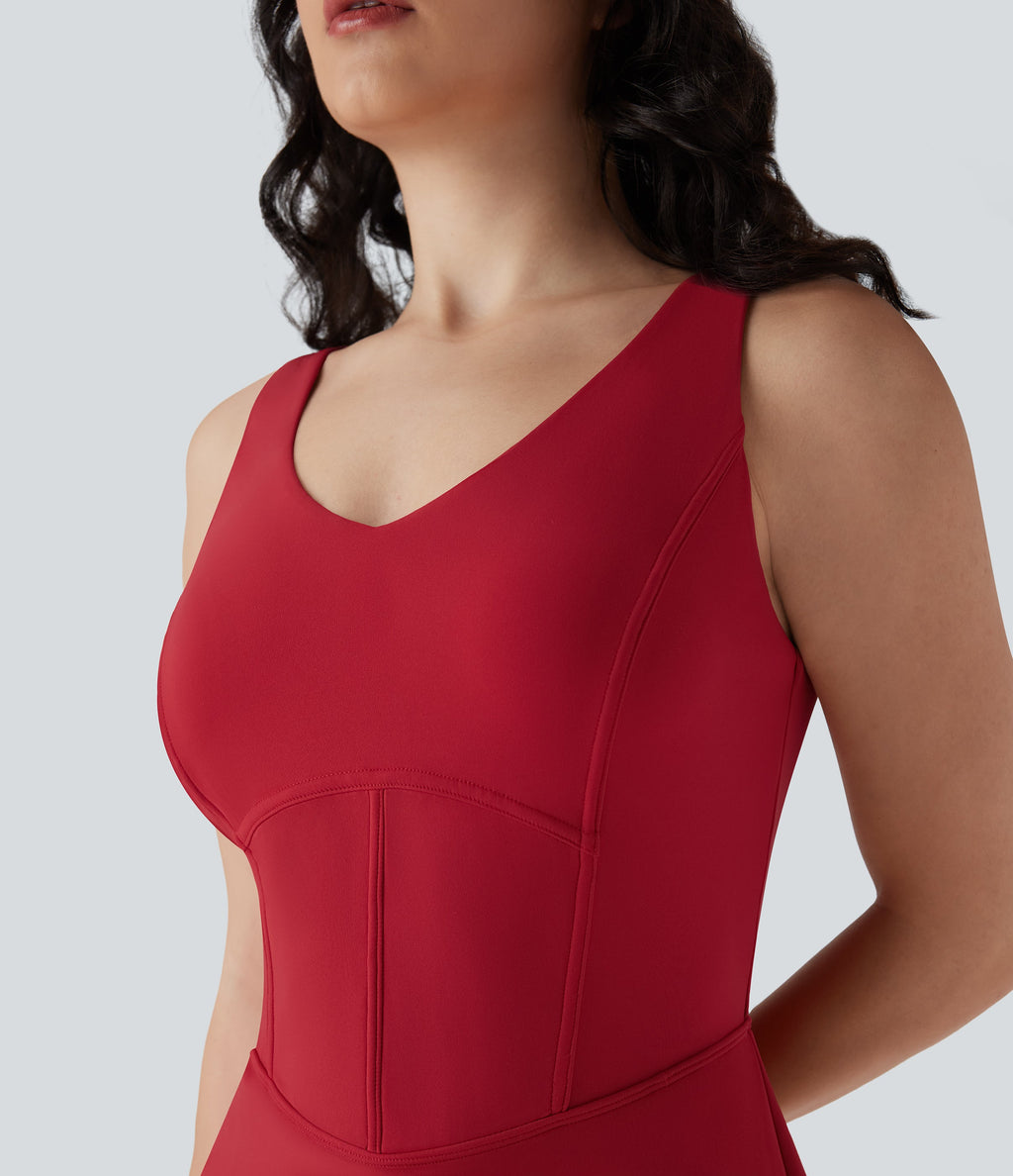 SoftlyZeroTM Airy Corset 2-in-1 Cool Touch Mini Tennis Active Tank Dress with Pockets-Easy Peezy Edition
