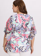 Abstract Mesh Blouse