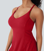 SoftlyZeroTM Airy 2-in-1 Cool Touch Mini Dance Active Dress with Pockets-Easy Peezy Edition-D/DD/DDD/F Cups