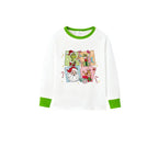 Holiday Family Christmas Pajamas Set With Cute Xmas Character Pattern Print
