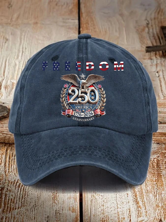 Unisex  American 250th Print  Casual  Hat