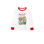 Family Christmas White Pajamas Set With Classic Christmas Character Print