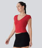Tie Back Contrast Mesh Top