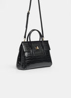 Croc-Embossed Handbag