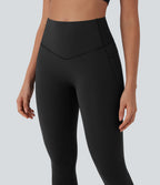 UltraSculptTM Cool Quick Dry SoCinched High Waisted Tummy Control Cut Out Yoga Leggings with Pockets-UPF50+