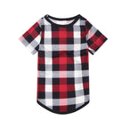 "2025 Family Christmas" Letter Print Red & Black & Grey & White Plaid Family Matching Pajamas