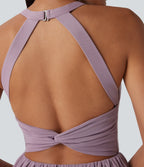 Mesh 2-in-1 Mini Dance Active Dress with Pocket