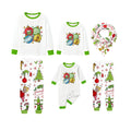 Holiday Family Christmas Pajamas Set With Colorful Christmas Character Pattern Print