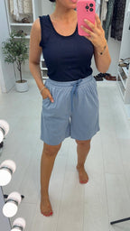 Salina Loose Fit Elasticated Denim Shorts