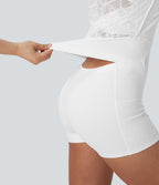 Lace 2-in-1 Mini Dance Active Dress with Pockets-Easy Peezy