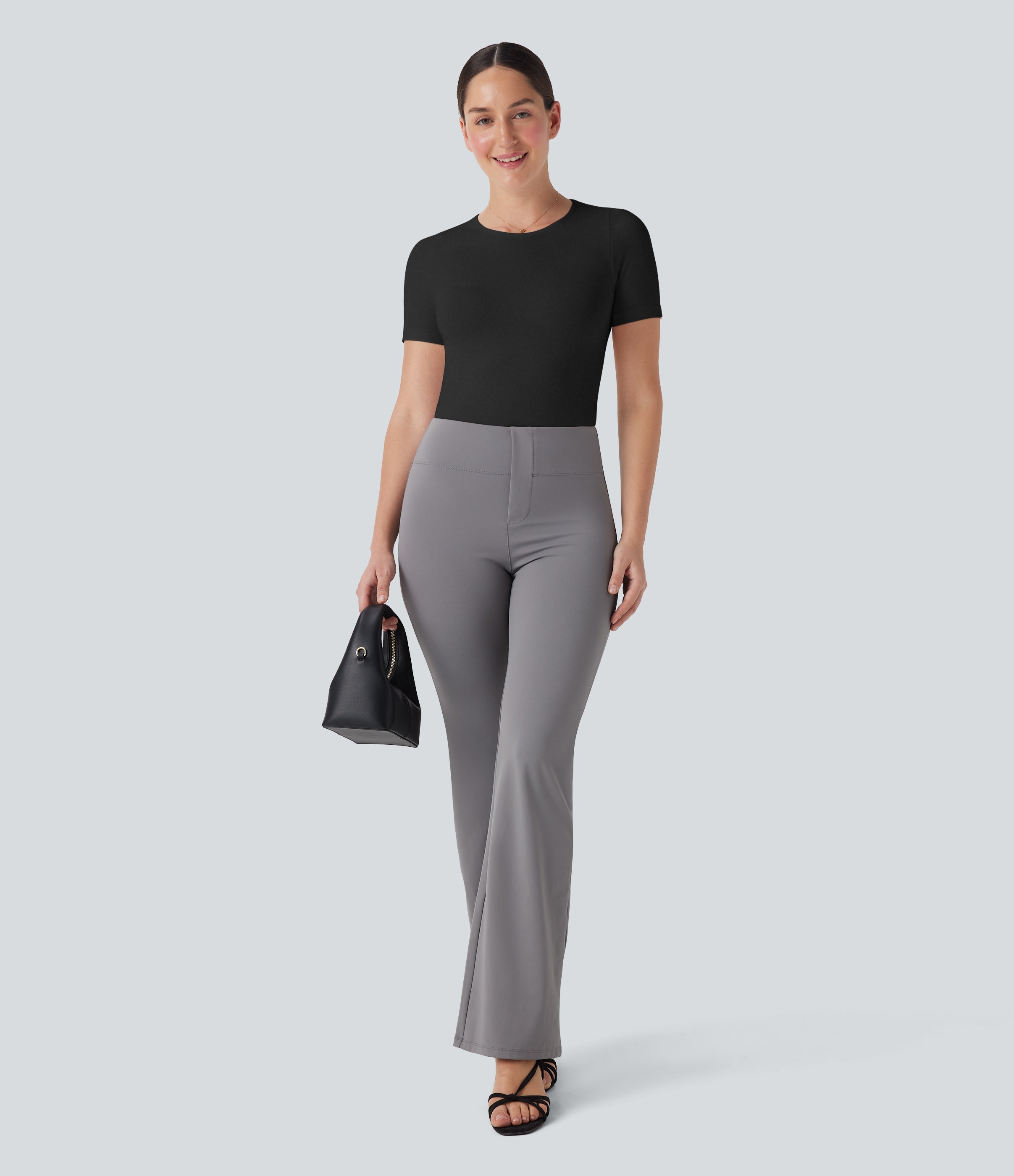 Seamless Flow Smoothing Adjustable Leg Straps Work Bodysuit-Easy Peezy