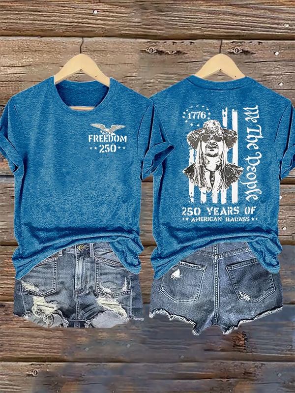 Women's  250 YEARS OF AMERICAN BADASS Print T-Shirt