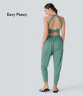 Harem Casual Jumpsuit with Pockets-Easy Peezy Edition