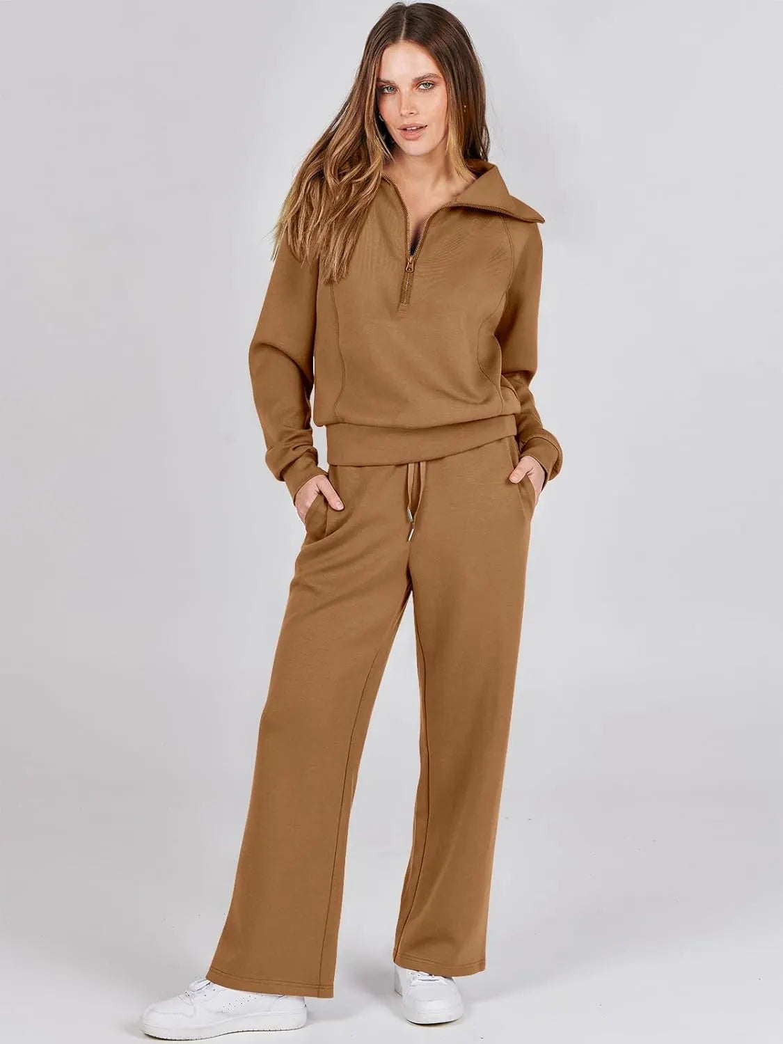 2024 Fall Trendy Outfits Oversized Two Piece Sweatsuit