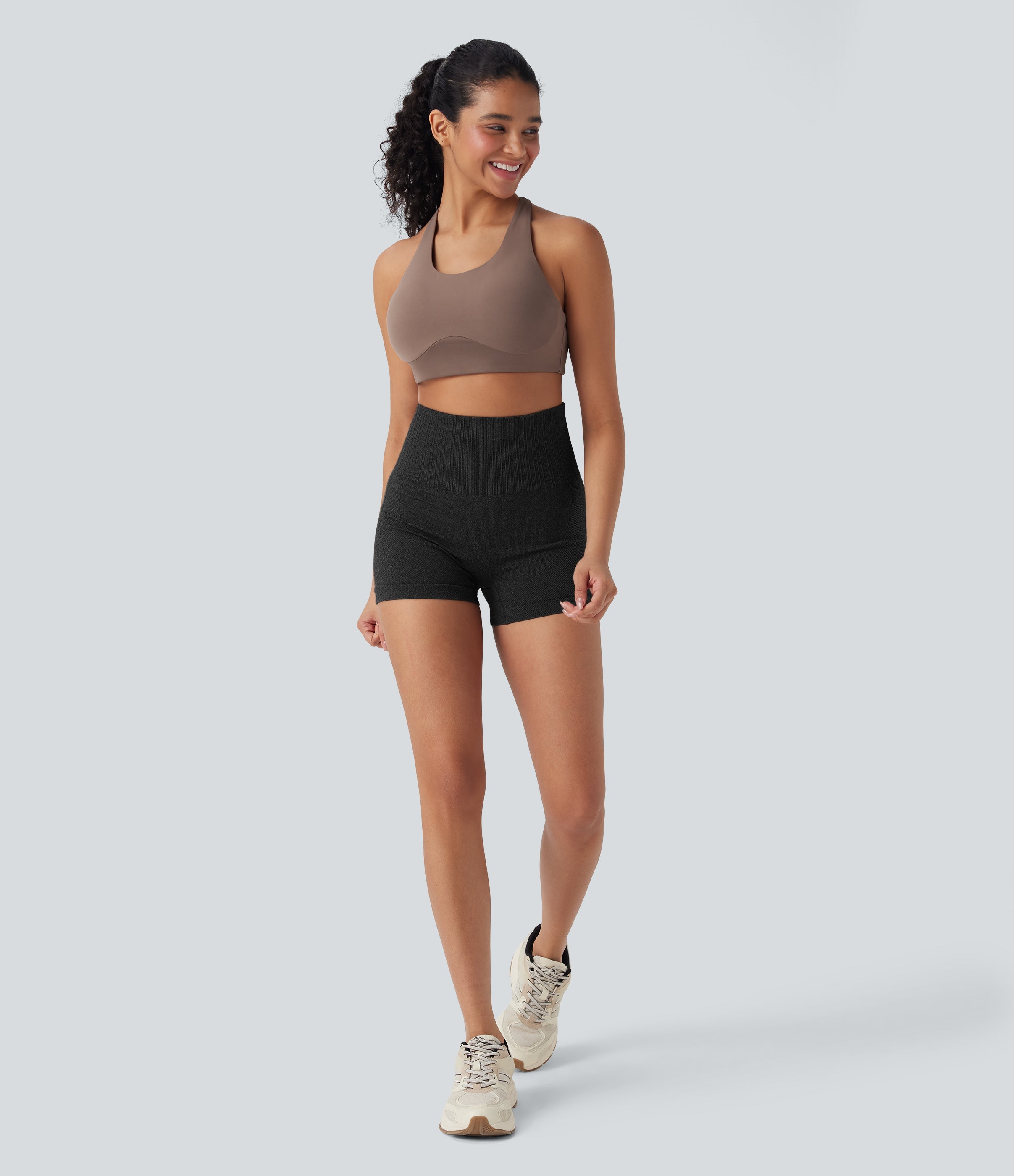Seamless Flow Super High Waisted Yoga Biker Shorts 3''