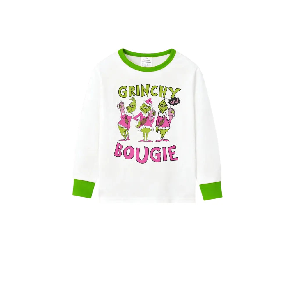 Holiday Family Christmas Pajamas Set With Cute Xmas Character Pattern Design