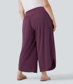 Plus Size BreezefulTM SoCinched High Waisted Tummy Control Hem Quick Dry Pants with Pockets
