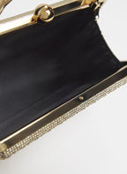 Crystal Embellished Box Clutch
