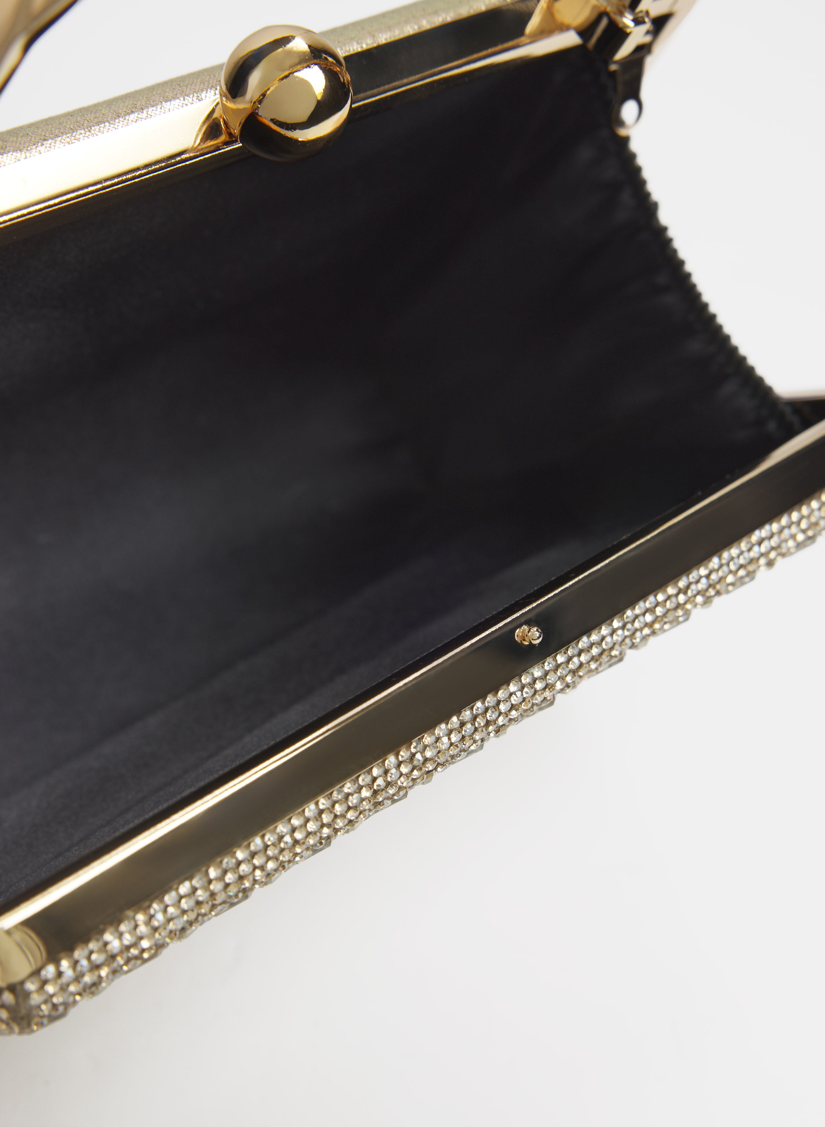 Crystal Embellished Box Clutch