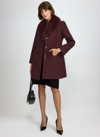 Faux-Fur Collar Coat