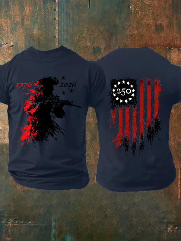 Men's 250 YEARS Round-neck Printed T-Shirt