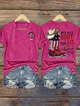 Women's  WE'LL PUT A BOOT Print T-Shirt