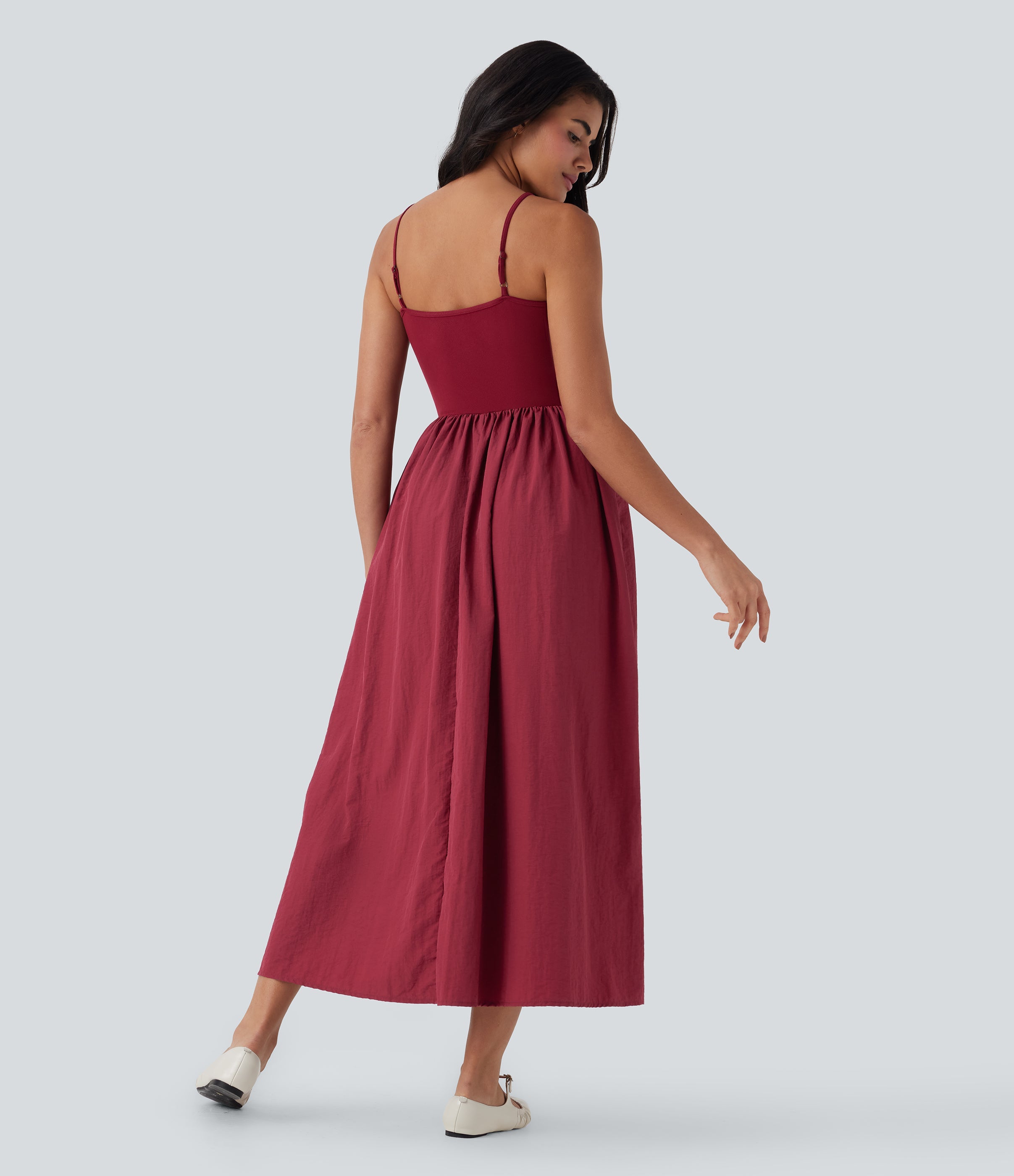 Maxi Casual Slip Dress with Pockets