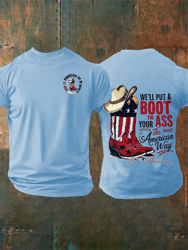 Men's WE'LL PUT A BOOT Print T-Shirt
