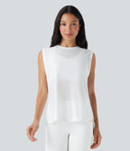 Round Neck Curved Hem Quick Dry Yoga Tank Top