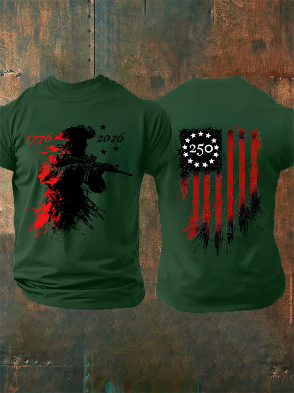 Men's 250 YEARS Round-neck Printed T-Shirt