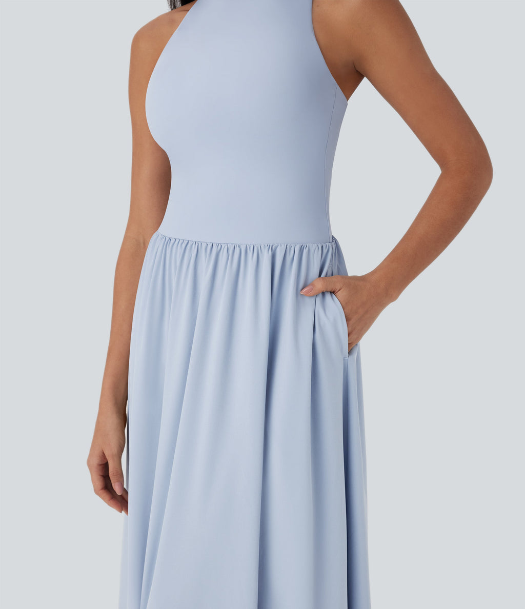 BreezefulTM Quick Dry Maxi Casual Dress with Pockets