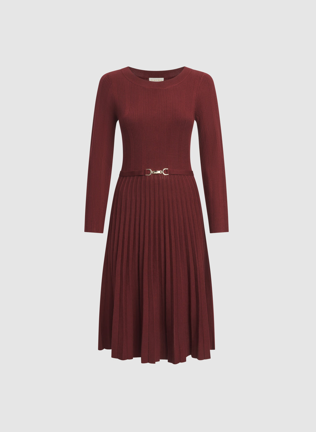 Pleated Knit Dress