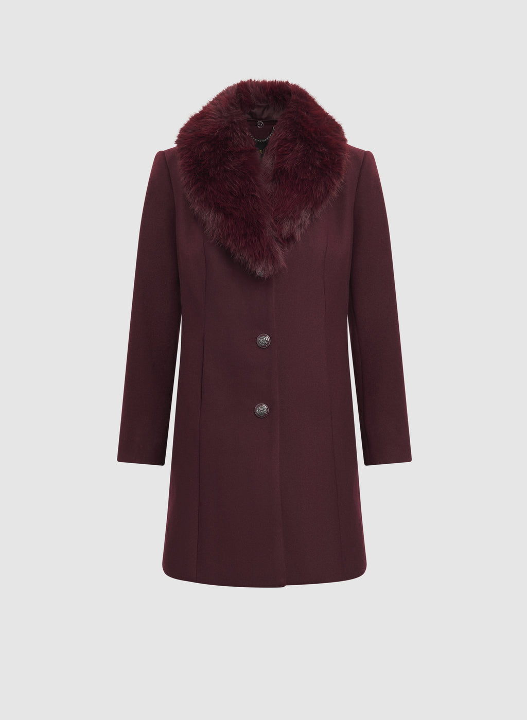 Faux-Fur Collar Coat