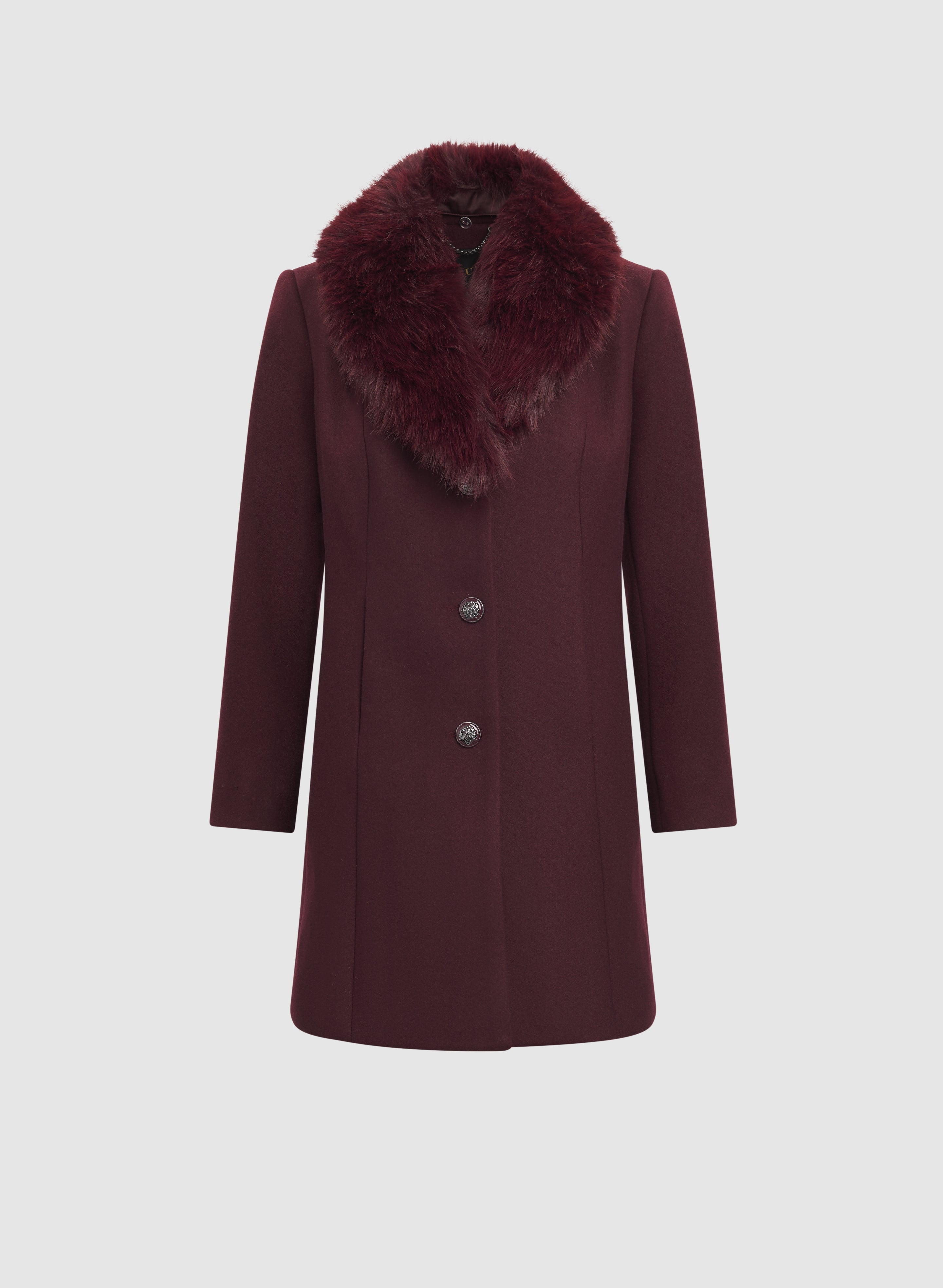 Faux-Fur Collar Coat