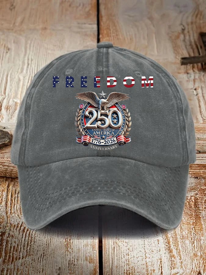 Unisex  American 250th Print  Casual  Hat