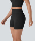 Seamless Flow High Waisted Ruched Yoga Biker Shorts 4''